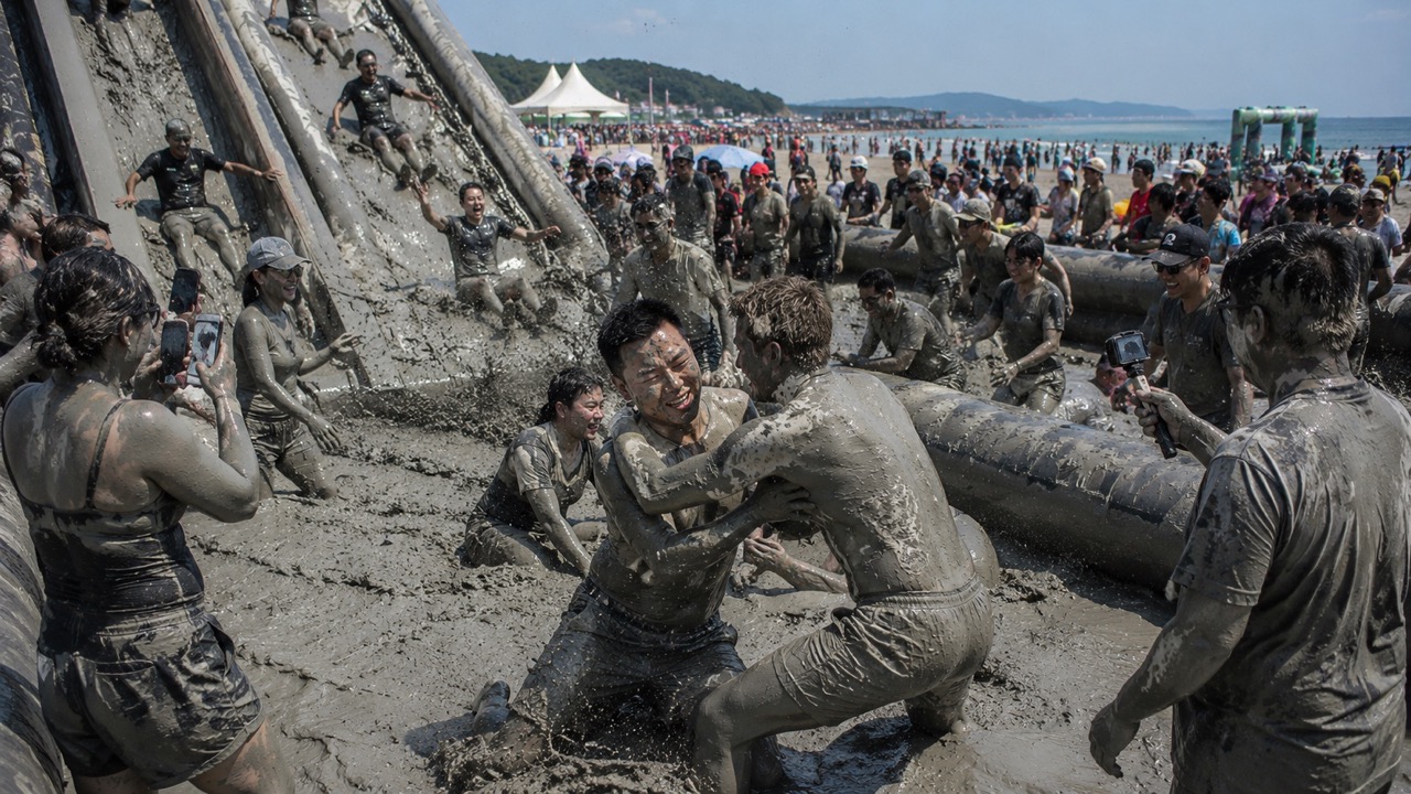 Boryeong Mud Festival in South Chungcheong