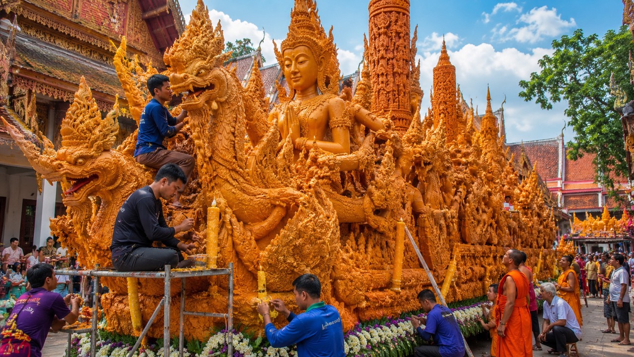 Candle Festival Ubon Ratchathani in Ubon Ratchathani