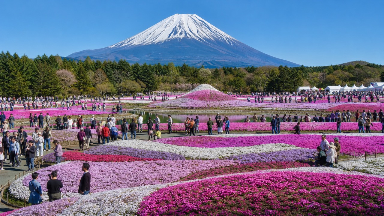Fuji Shibazakura Festival in Yamanashi