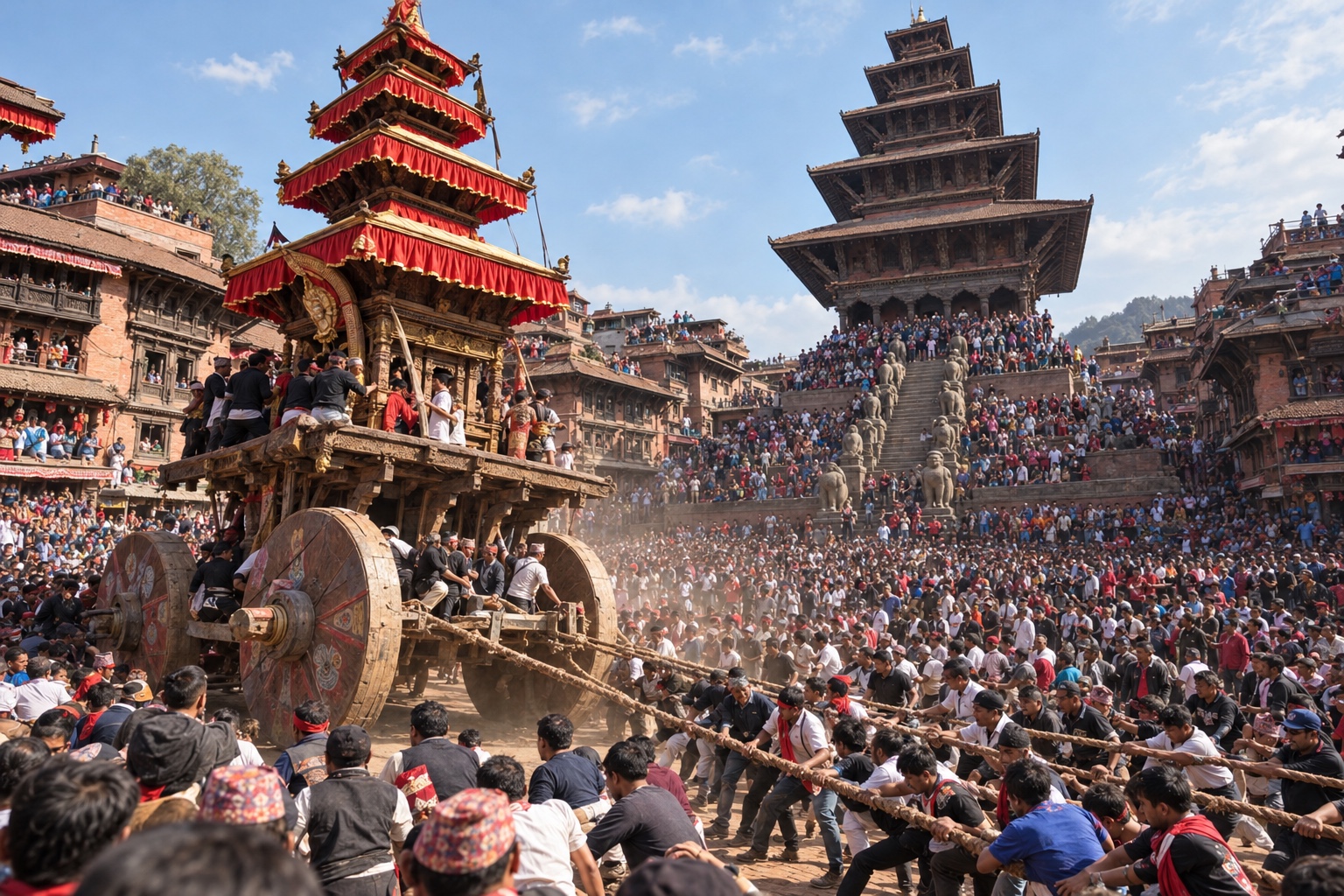 Bhaktapur New Year Festival in Nepal